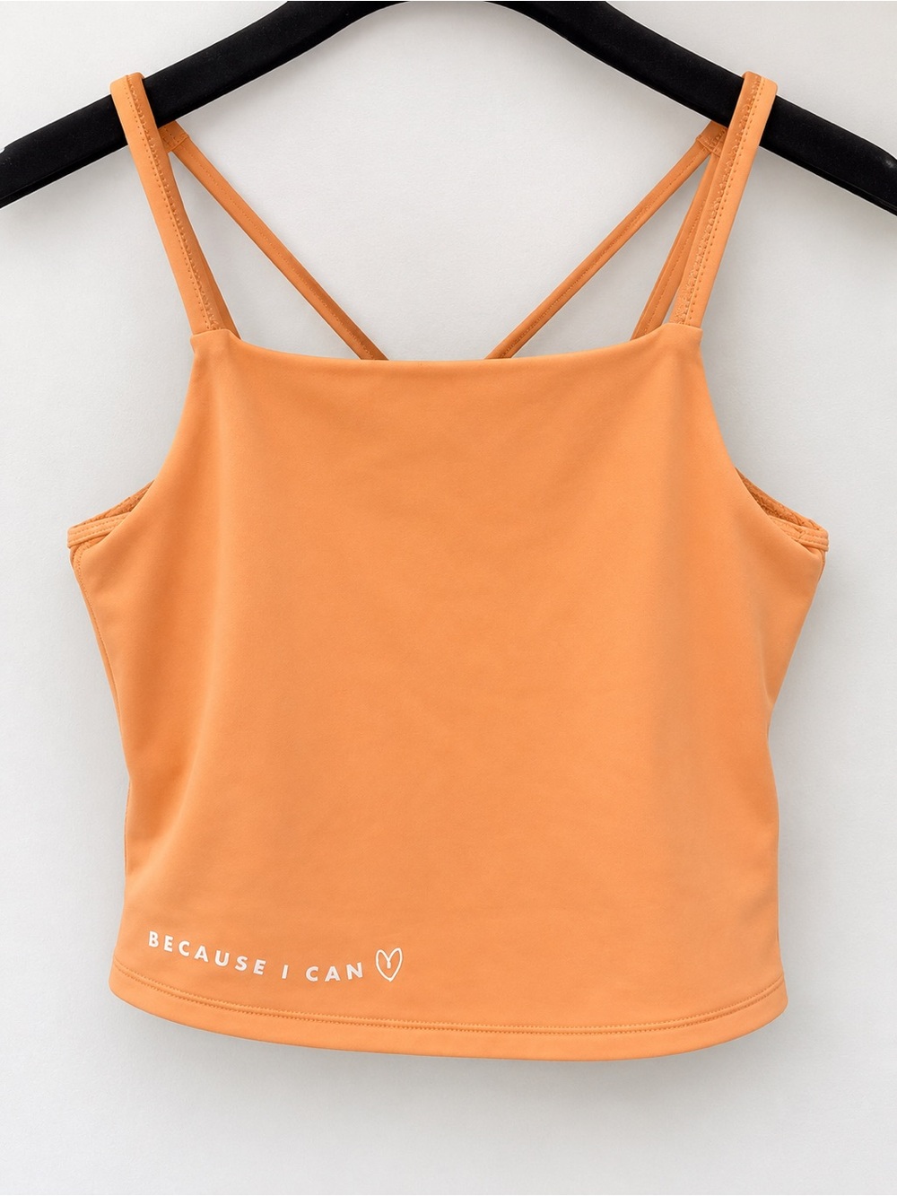 Athleta Girl x Simone Biles Because I Can Strappy Crop Tank Orange